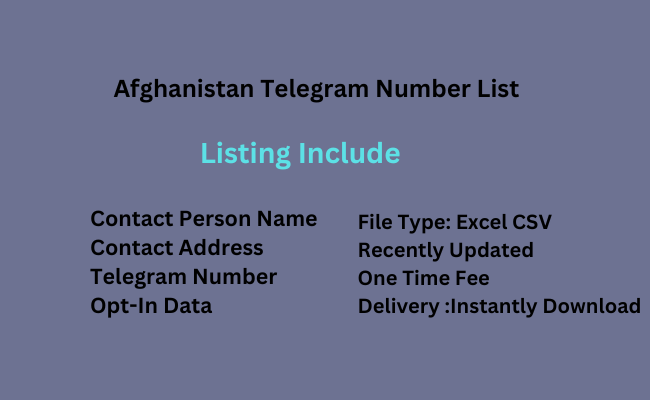 Afghanistan Telegram Number List