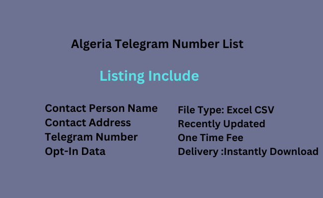 Algeria telegram number list