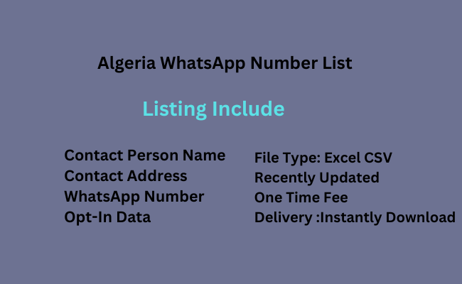 Algeria WhatsApp Number List
