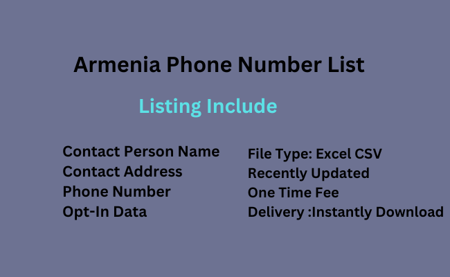 Armenia phone number list