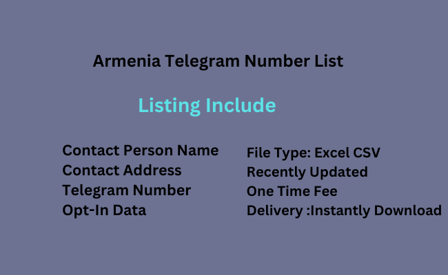 Armenia Telegram Number List