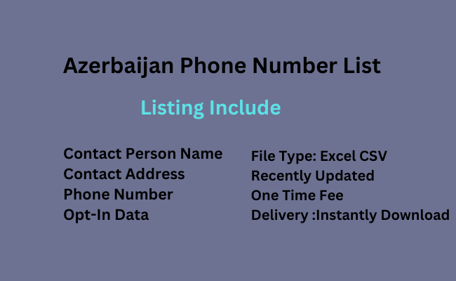 Azerbaijan phone number list