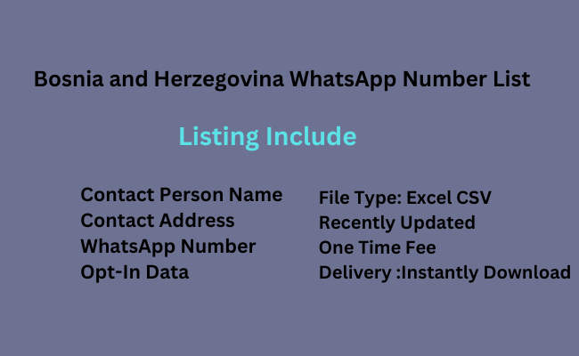 Bosnia and Herzegovina WhatsApp Number List