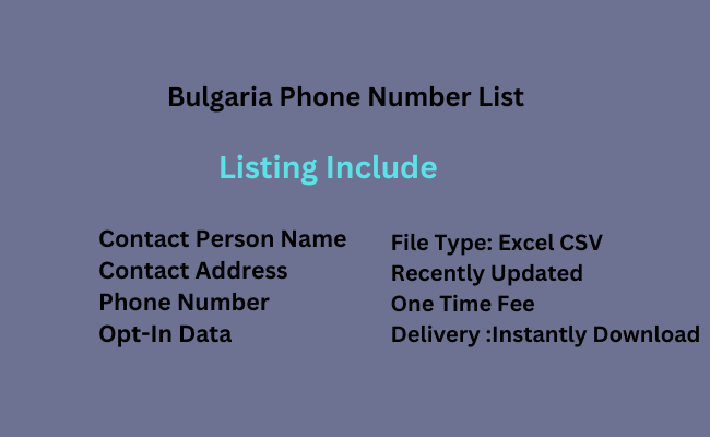 Bulgaria phone number list