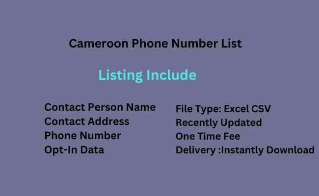 Cameroon phone number list