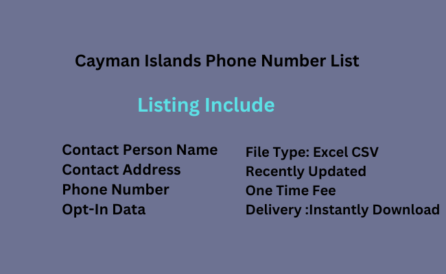 Cayman Islands Phone Number List