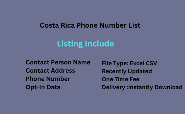 Costa Rica phone number list