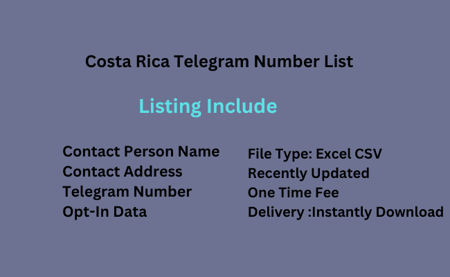 Costa Rica Telegram Number List
