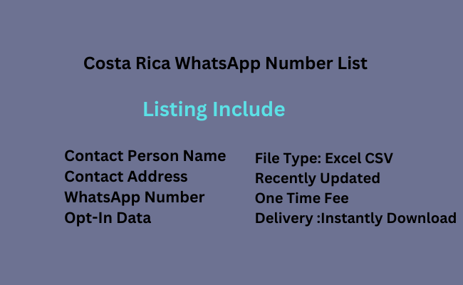 Costa Rica WhatsApp Number List