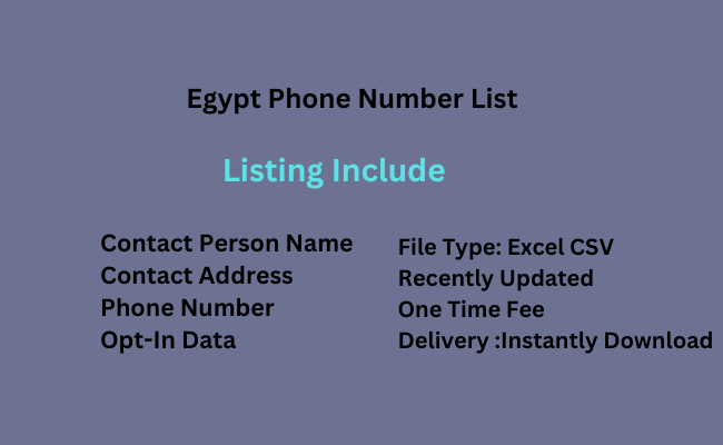 Egypt phone number list