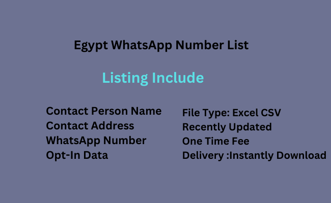 Egypt whatsapp number list