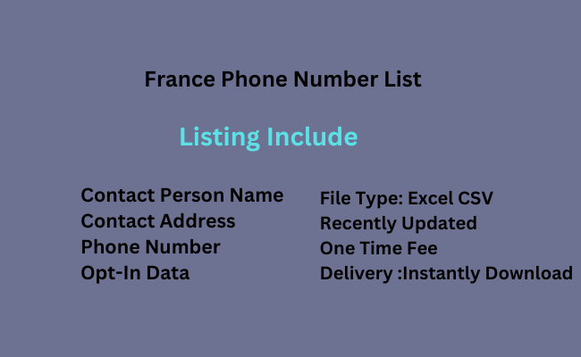 France phone number list