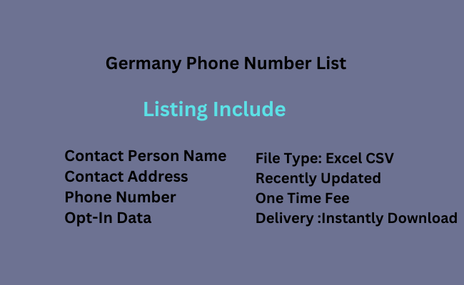 Germany phone number list