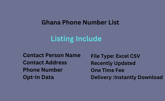 Ghana phone number list