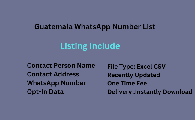 Guatemala whatsapp number list