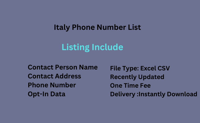 Italy phone number list