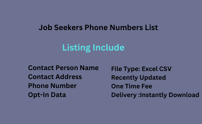 Job Seekers Phone Numbers List