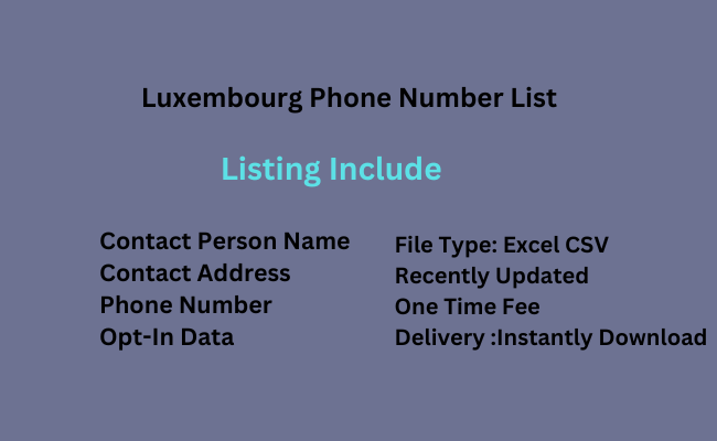 Luxembourg phone number list