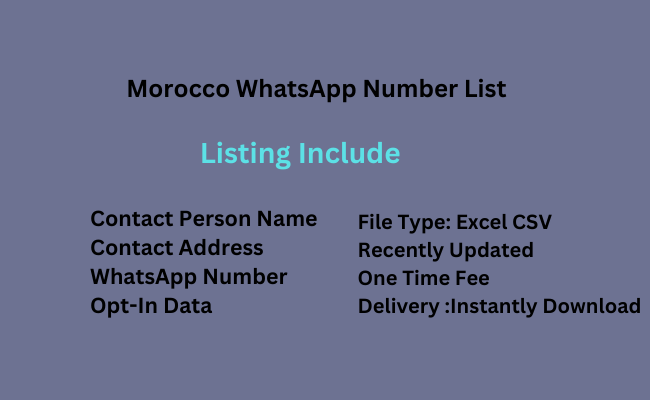 Morocco whatsapp number list