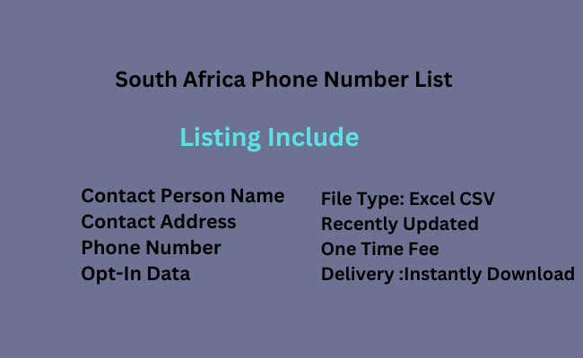 South Africa phone number list