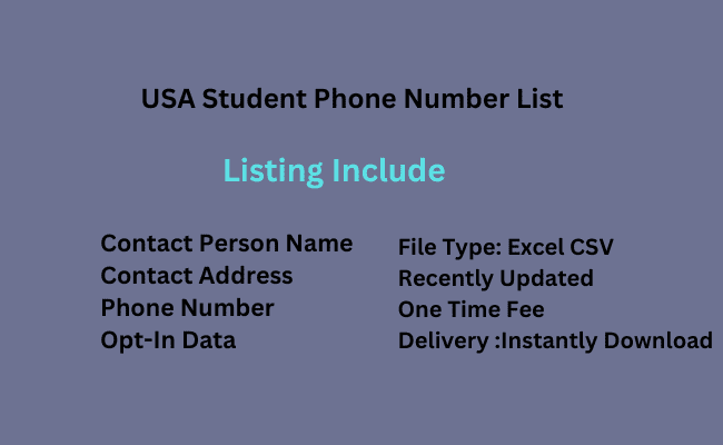USA Student Phone Number List