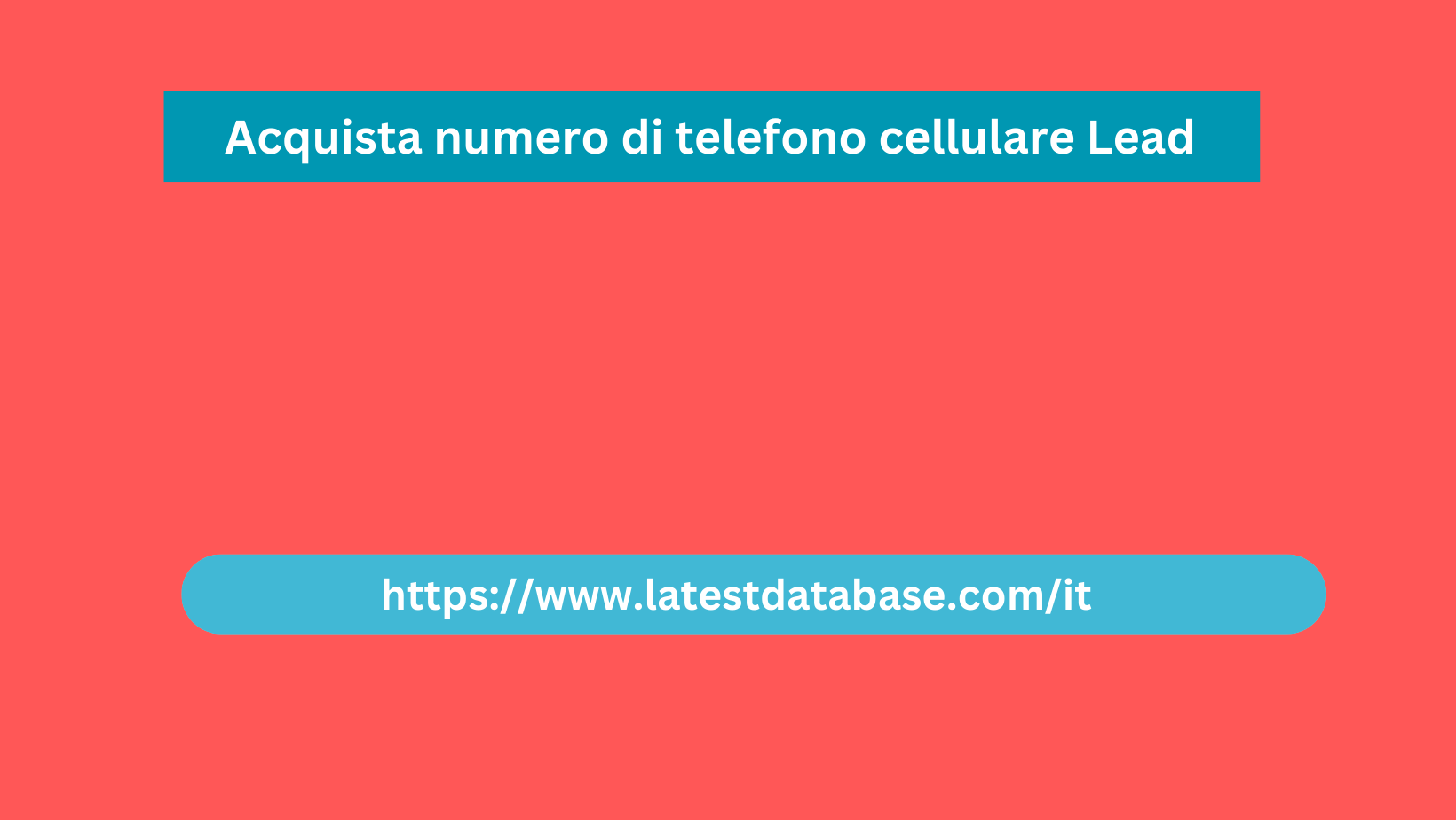 Acquista numero di telefono cellulare Lead