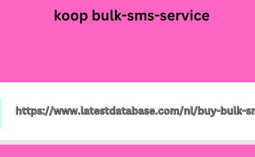 Koop bulk-sms-service