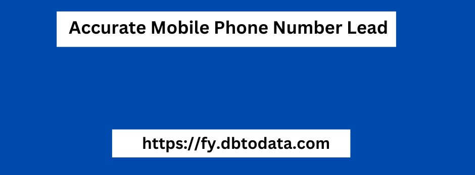 Accurate Mobile Phone Number Lead