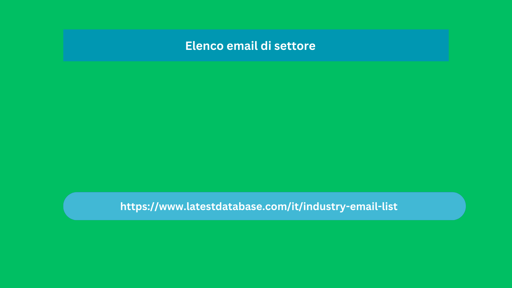 Elenco email di settore