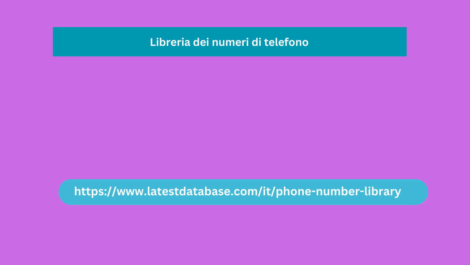 Libreria dei numeri di telefono