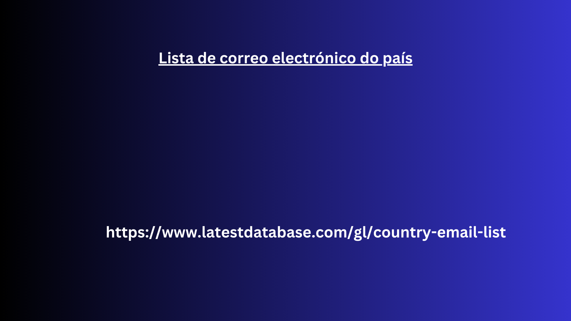 Lista de correo electrónico do país