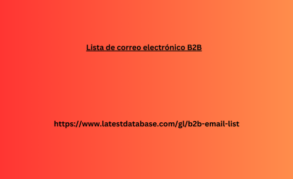 Lista de correo electrónico B2B