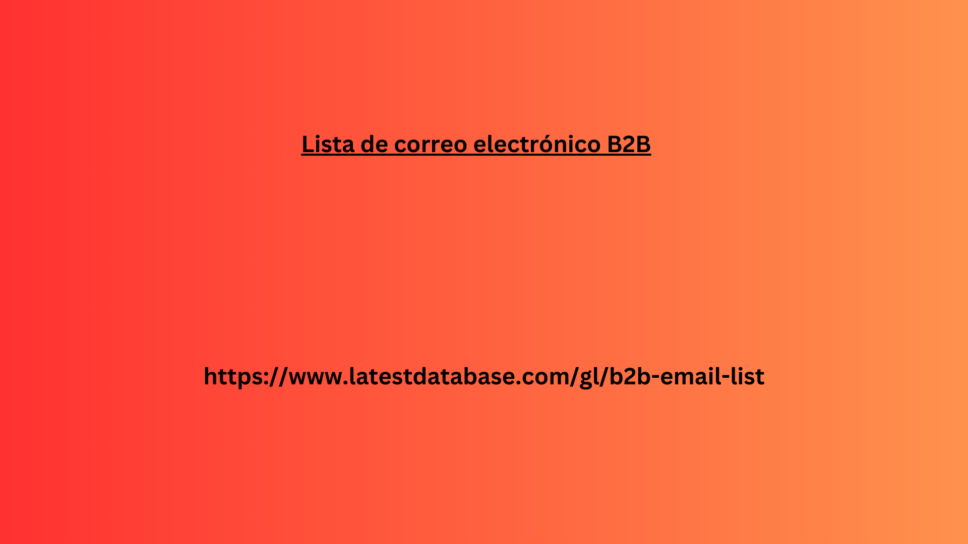 Lista de correo electrónico B2B