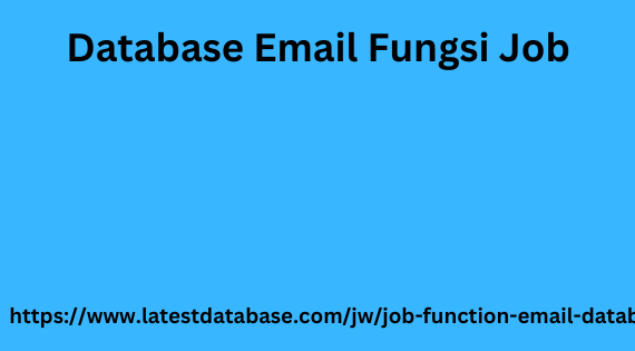 Database Email Fungsi Job