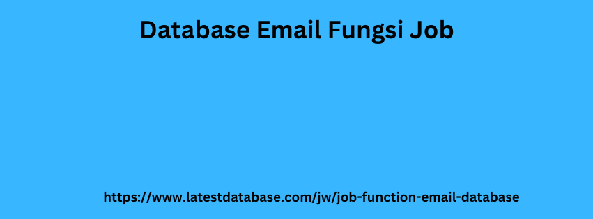 Database Email Fungsi Job