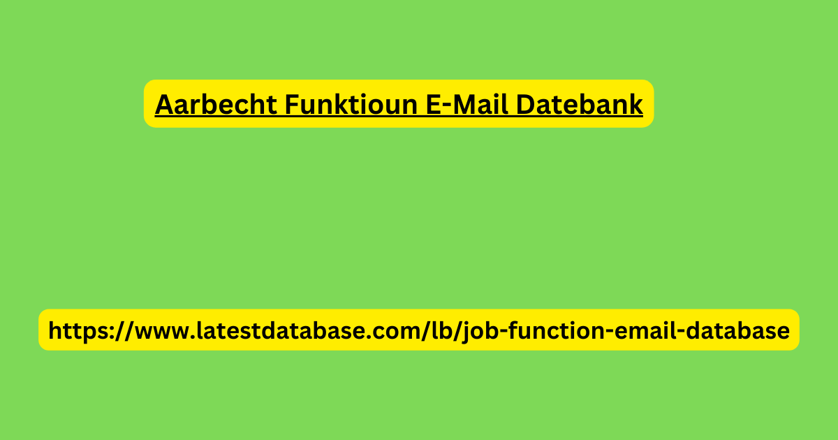 Aarbecht Funktioun E-Mail Datebank