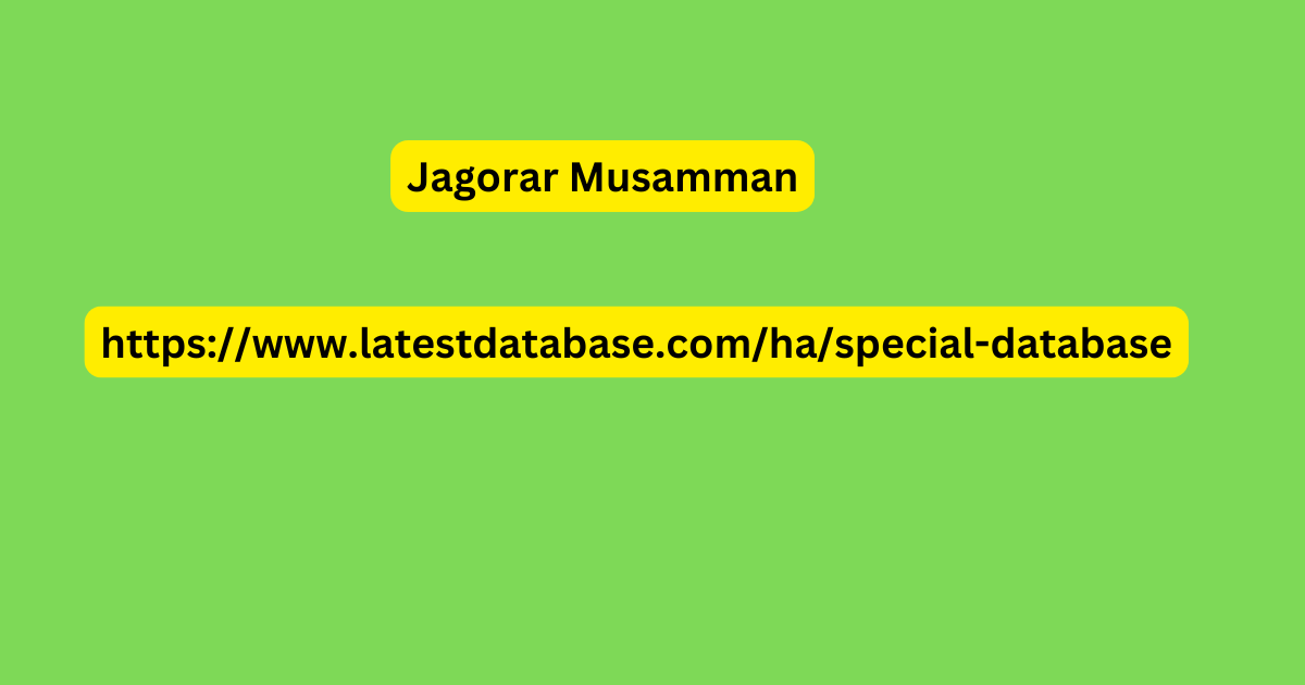 Jagorar Musamman