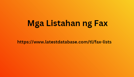 Mga Listahan ng Fax