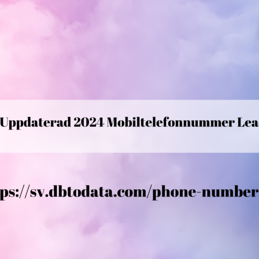 Uppdaterad 2024 Mobiltelefonnummer Lead