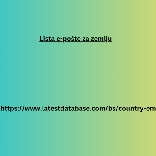 Lista e-pošte za zemlju