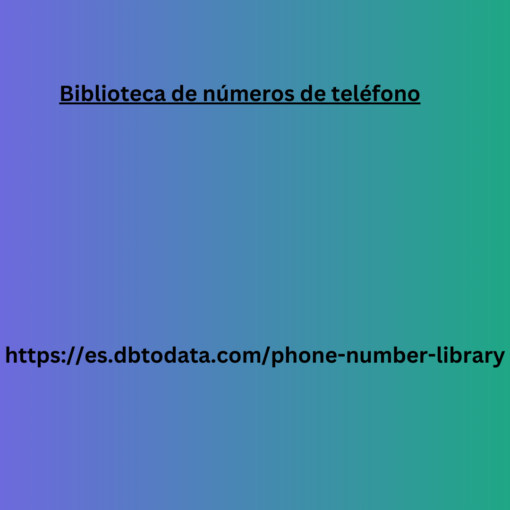 Biblioteca de números de teléfono