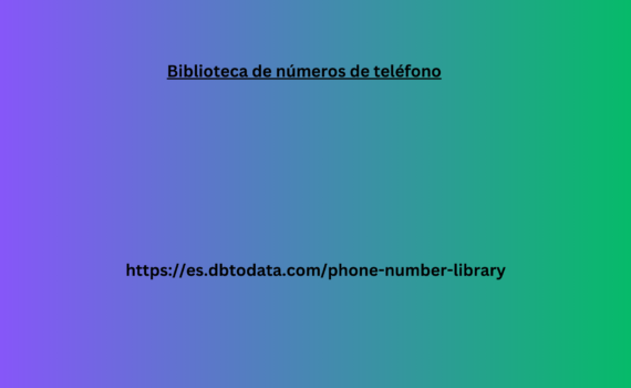 Biblioteca de números de teléfono