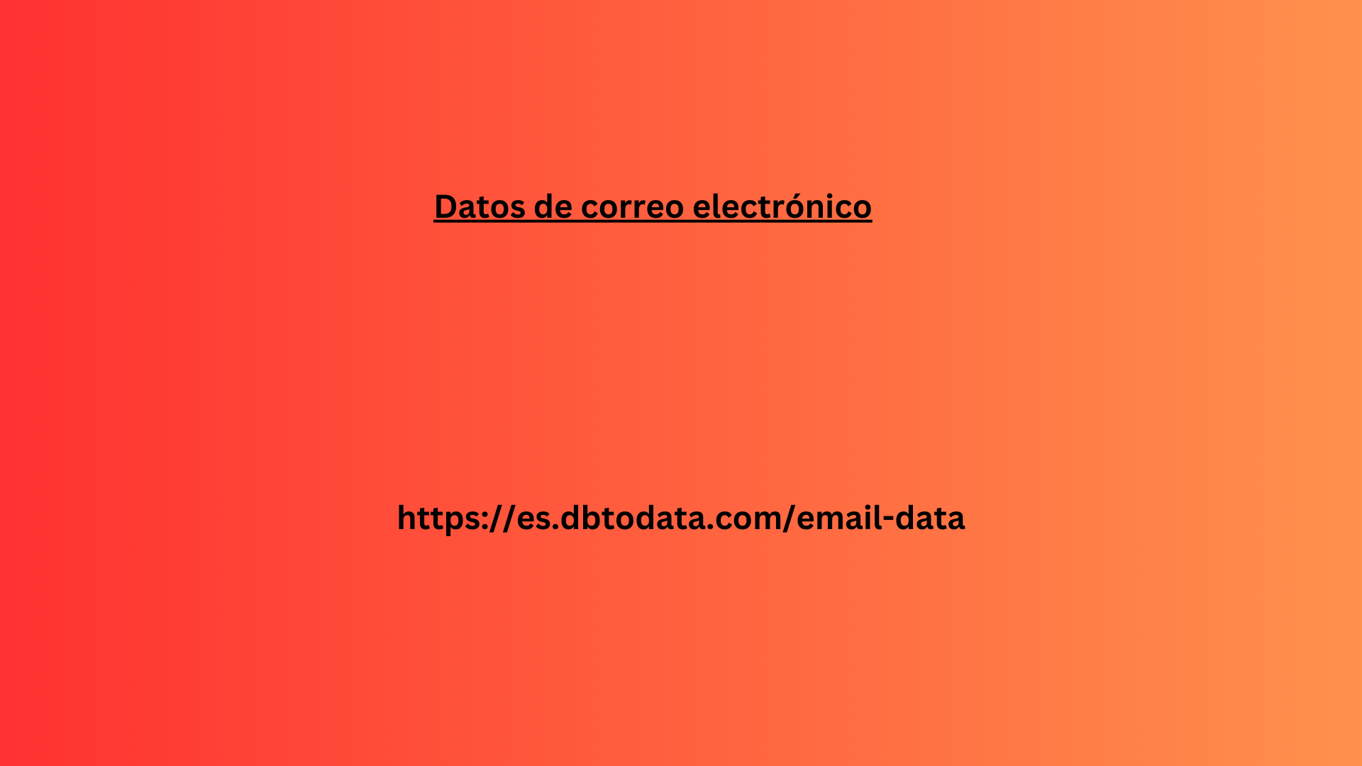 Datos de correo electrónico