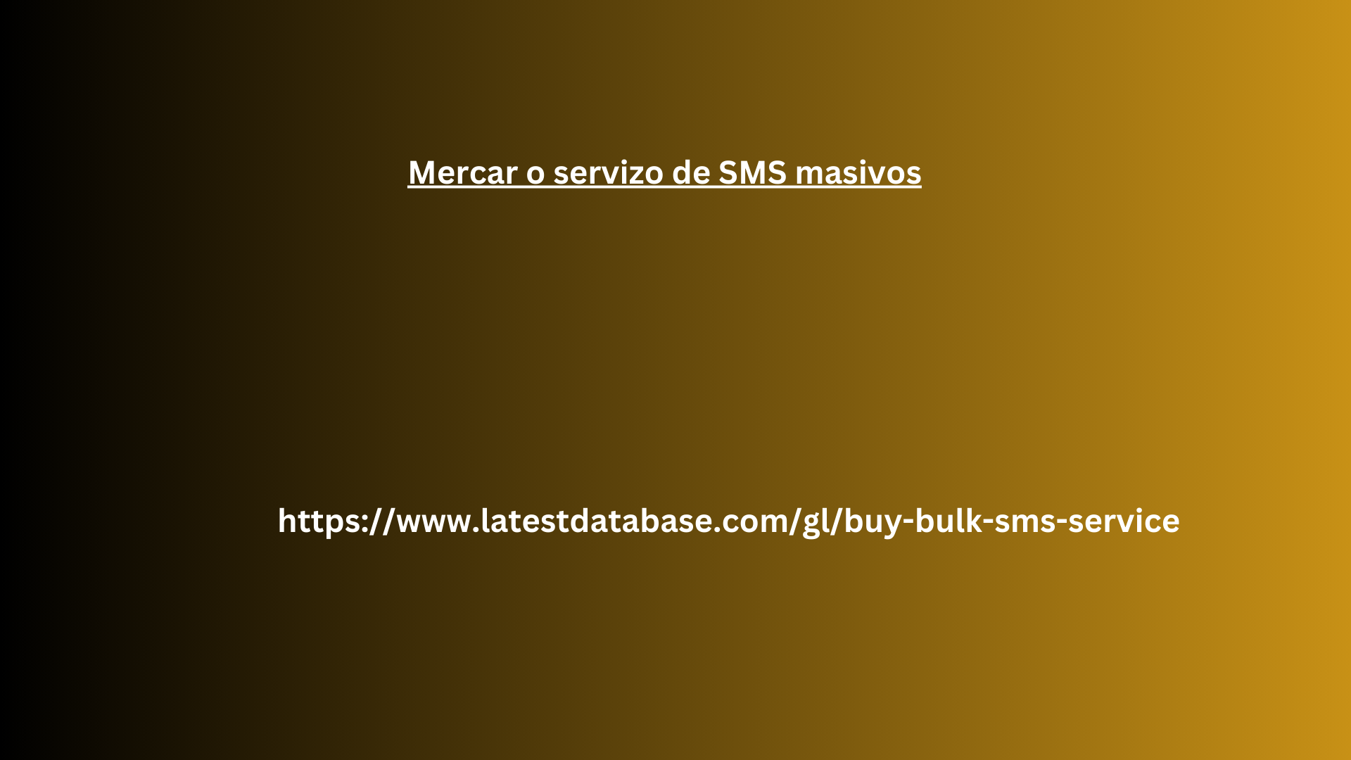 Mercar o servizo de SMS masivos