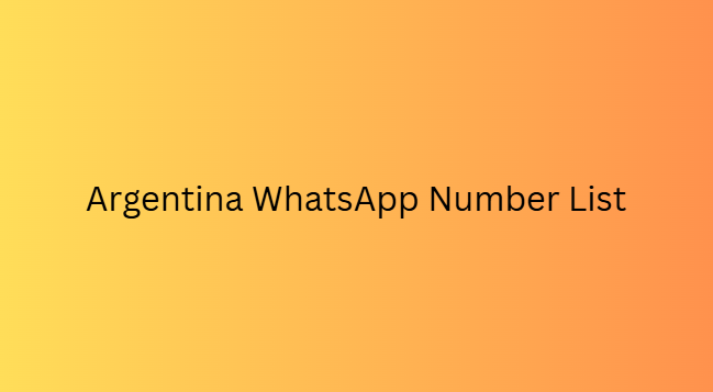 Argentina WhatsApp Number List