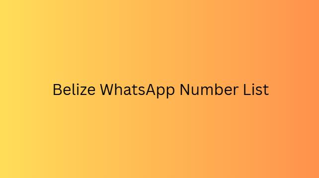 Belize WhatsApp Number List