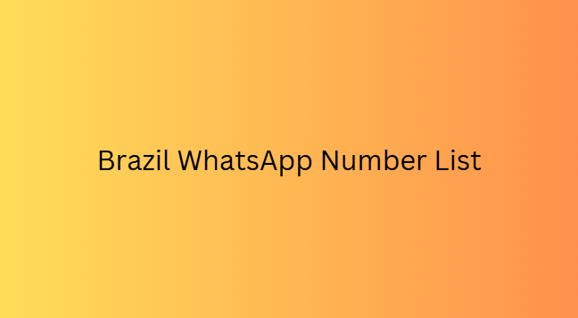 Brazil WhatsApp Number List