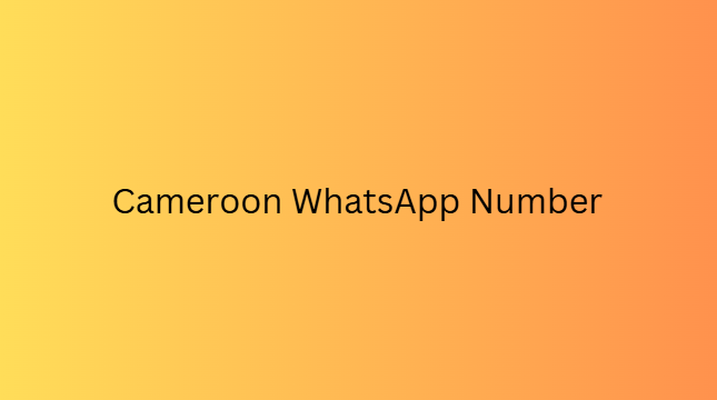 Cameroon WhatsApp Number