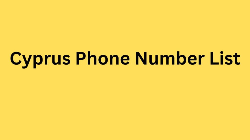 Cyprus Phone Number List