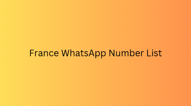 France WhatsApp Number List